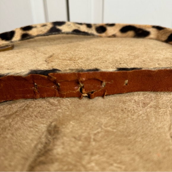 Vintage Authentic Winter Furs Leopard Cheetah Print Leather Belt Size Small - Picture 4 of 12